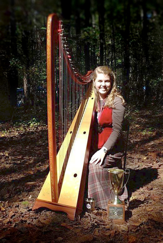 Teresa Wins National Scottish Harp Championship of America