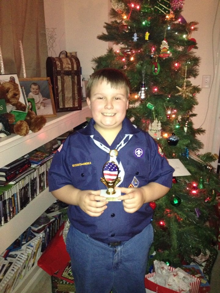 Jonathan Wins 3rd Place for Cub Scout Pack Popcorn Sales