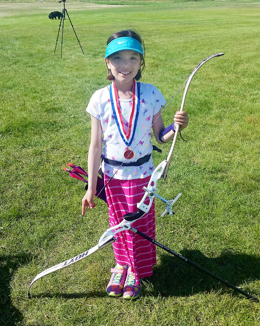Elena Wins 1st Place in Alaska FITA Archery Cub Female Freestyle Recurve Division