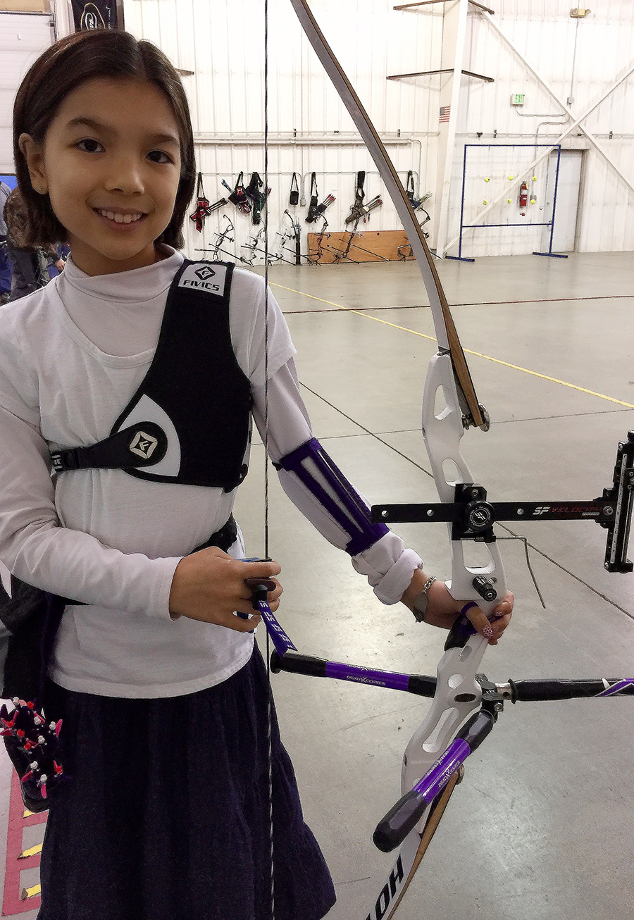 Elena Wins First Place in State 3-Spot Archery Tournament