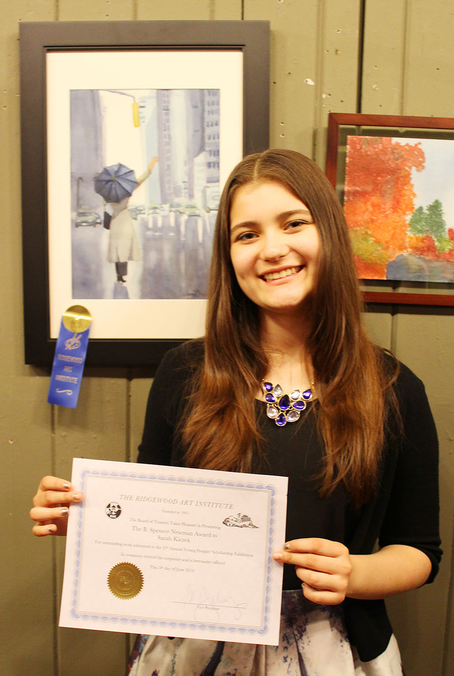 Sarah Wins Scholarship for Her Painting - Sarah Kiczek