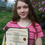 Maria Wins Short Story Writing Contest
