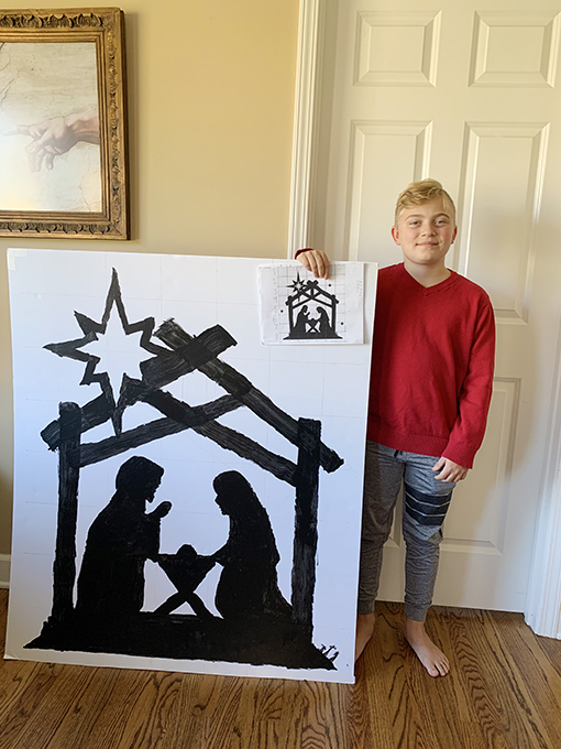 Nativity Art by Jonas for Grandparents’ New Home