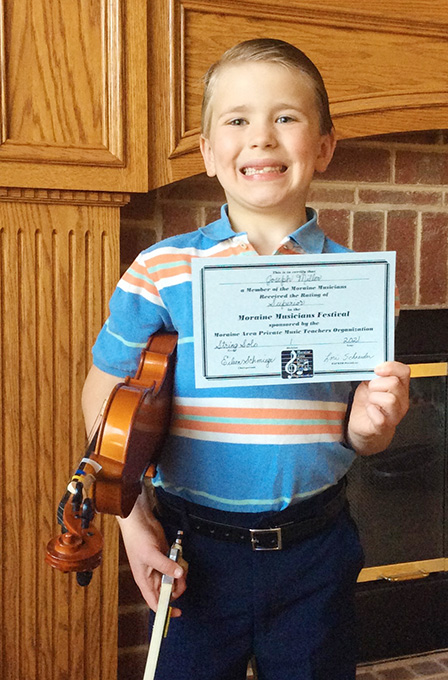 Joseph Rated Superior on Violin at Music Festival