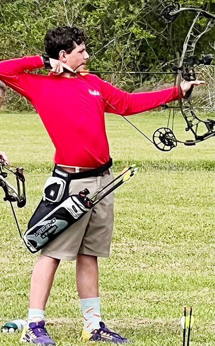Homeschooling Gives Luke Time to Practice Archery
