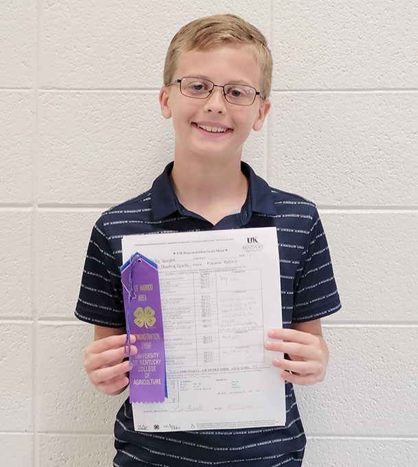 William Wins at 4-H with Shooting Sports Speech