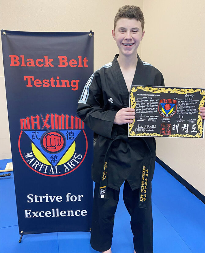 Noah Advanced Rapidly to Taekwondo Blackbelt